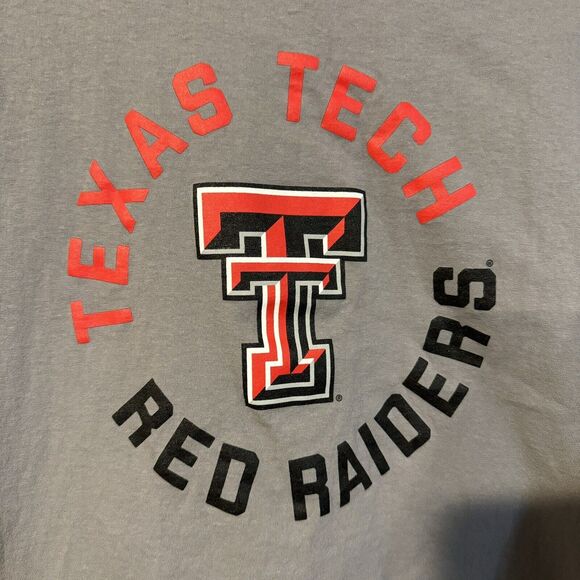 Texas Tech Red Raiders Long Sleeve Large T-Shirt Grey Graphic Tee NCAA - Picture 2 of 5